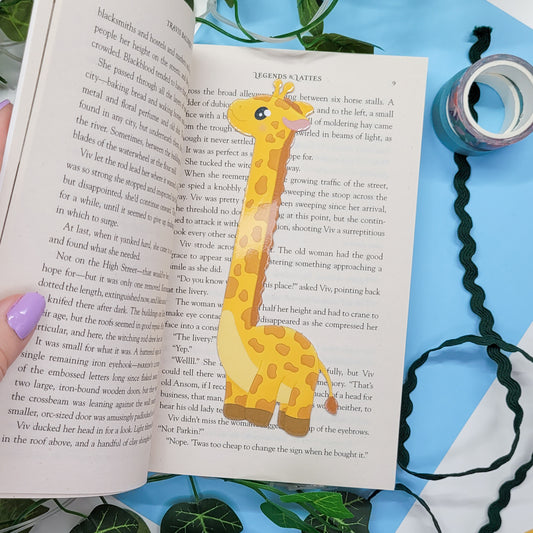 Cute Giraffe silly shaped bookmark for book lovers