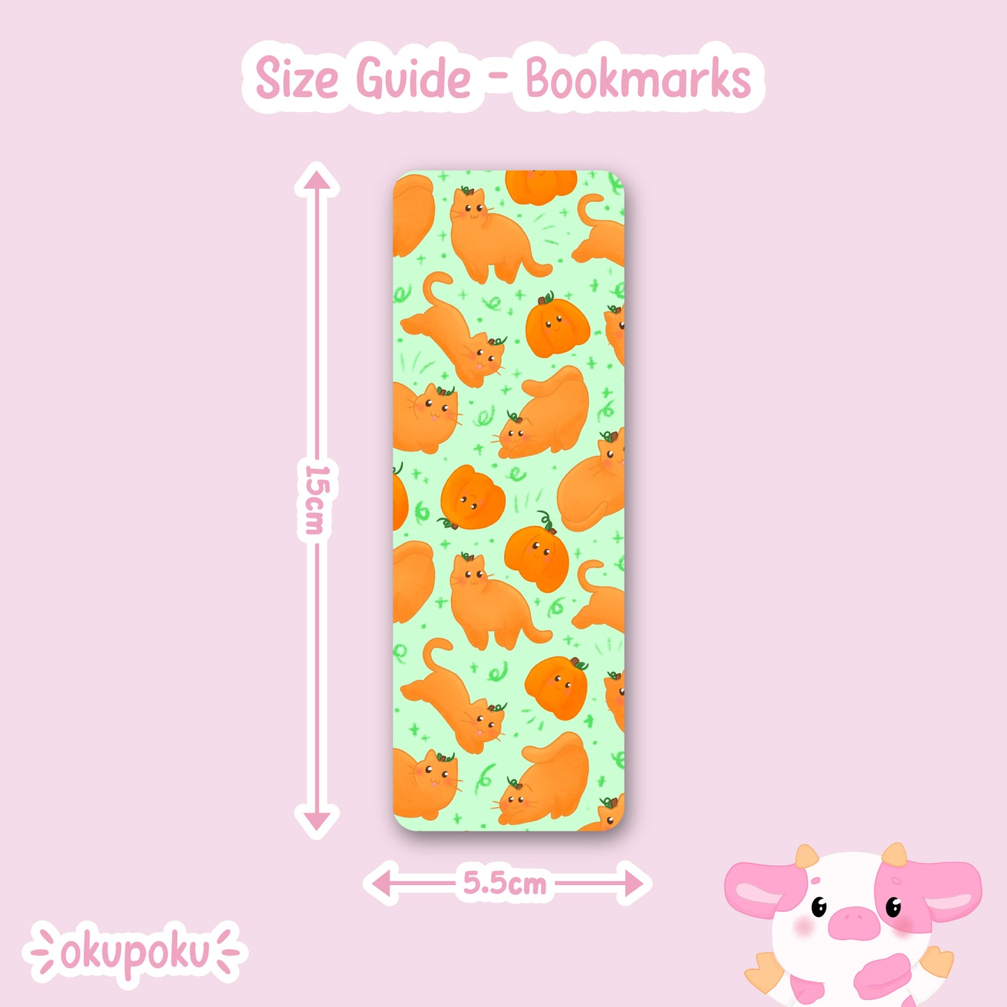 Pumpkin Cat Bookmark
