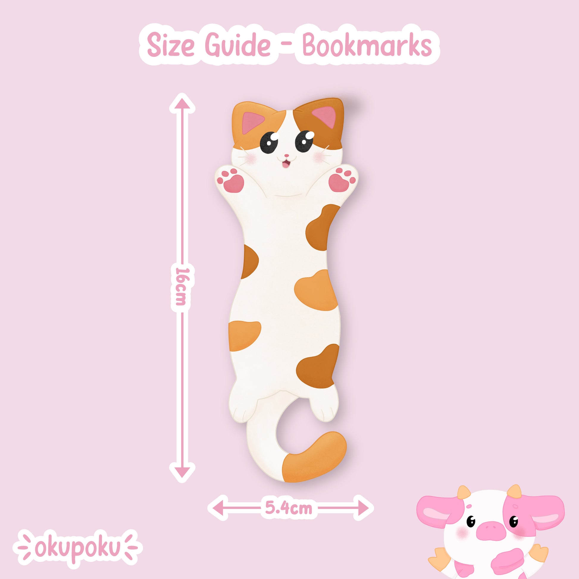Long cat silly shaped bookmark for book lovers