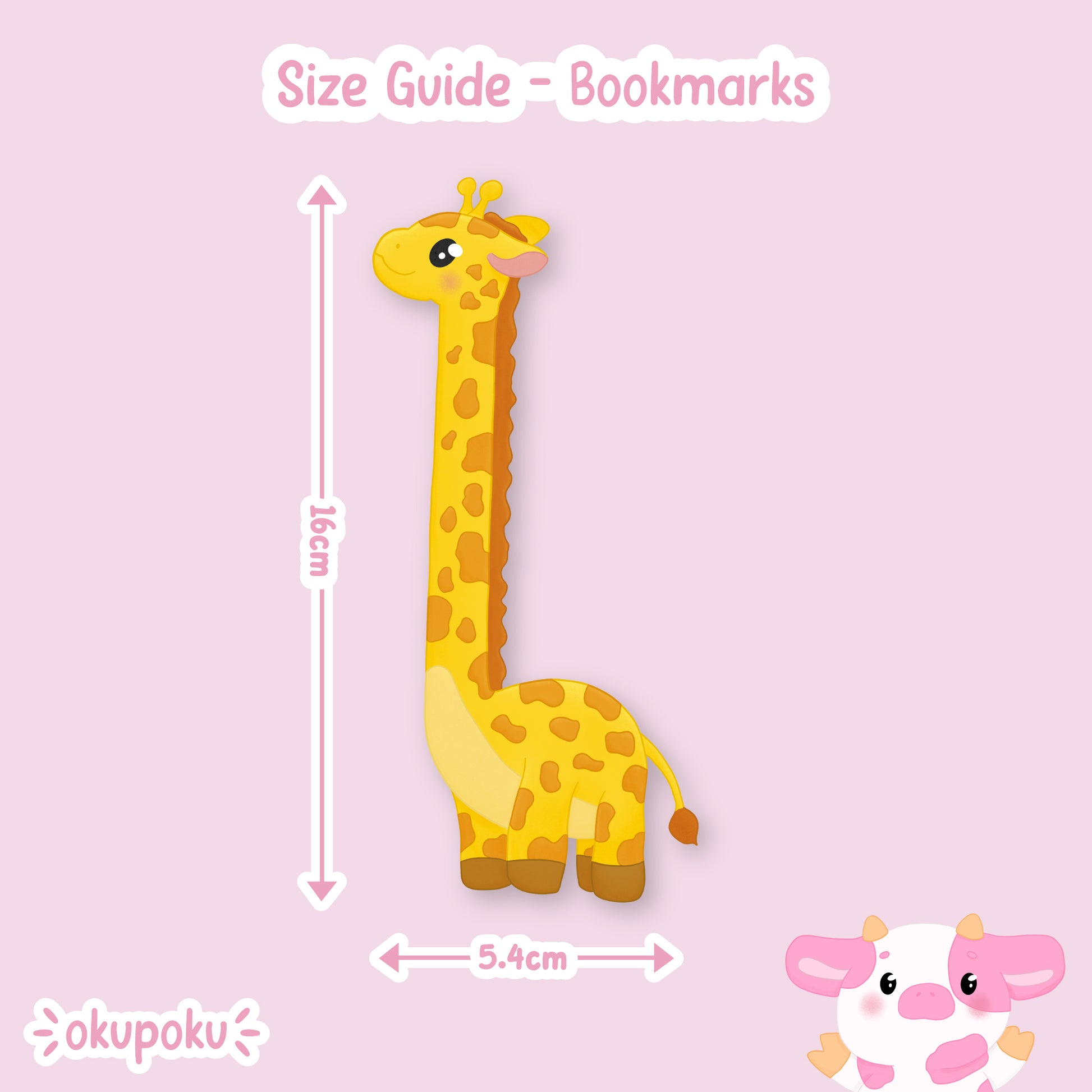 Cute Giraffe silly shaped bookmark for book lovers