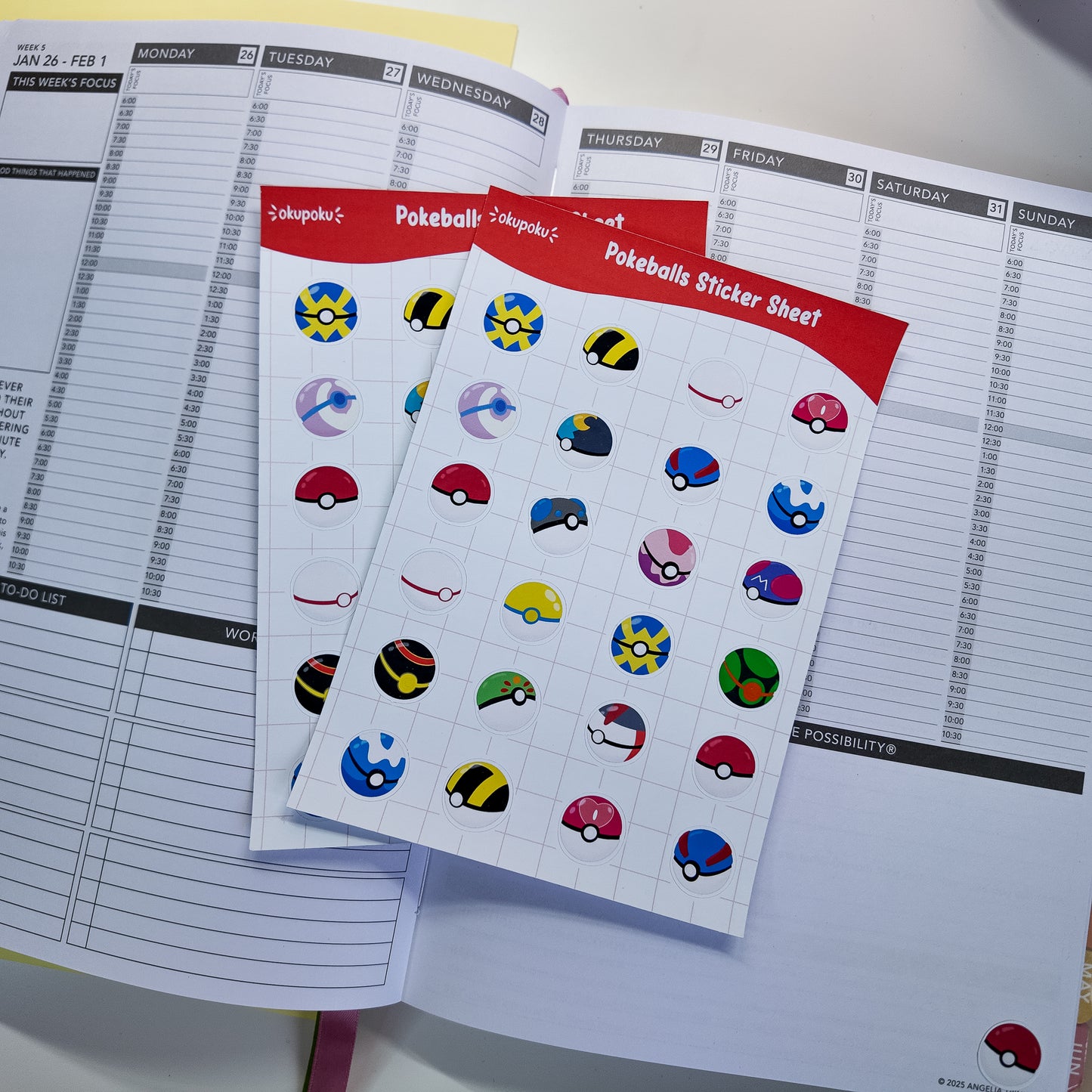 Pokeballs Planner Sticker Sheet